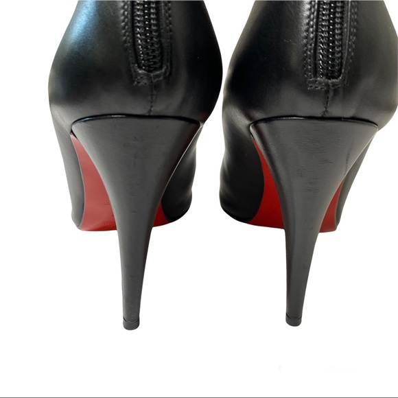Christian Louboutin Alta Ariella Black Leather Knee High Boots 41 - Picture 12 of 16